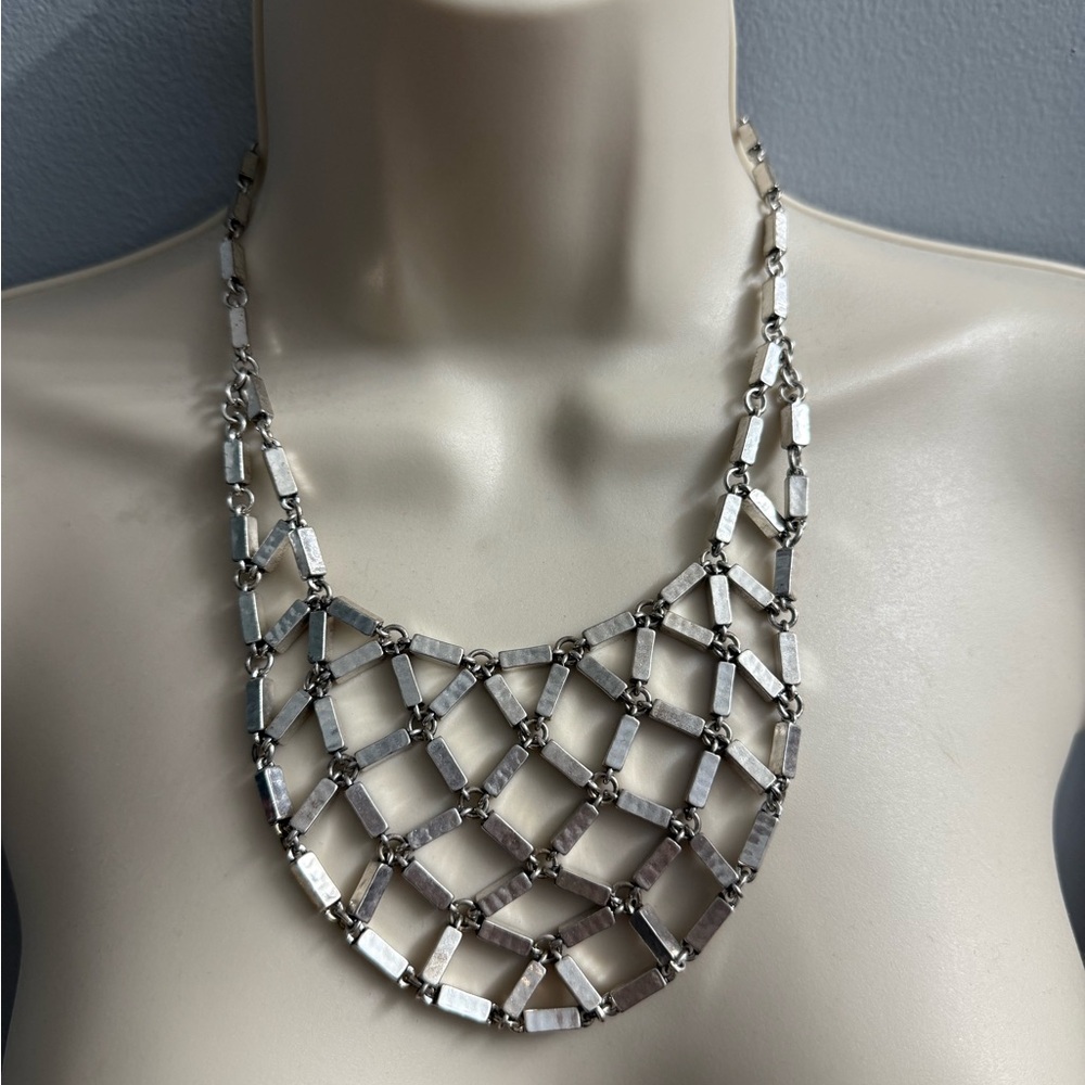 Lucky Brand Silver Bib Fashion Necklace